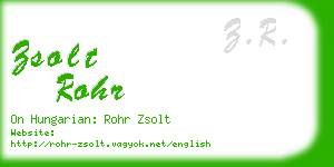 zsolt rohr business card